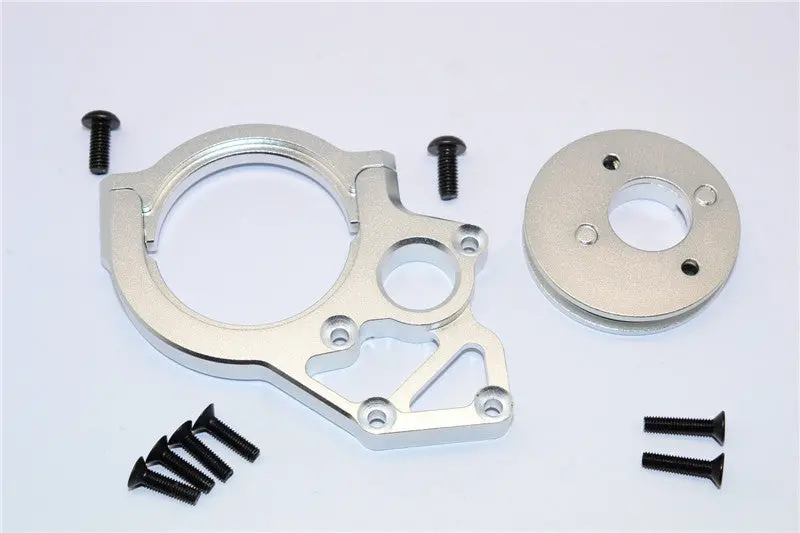 Axial Yeti & Rr10 Bomber Aluminum Transmission Motor Mount - 3Pcs Set Silver 1