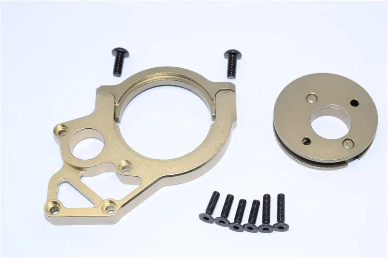 Axial Yeti & Rr10 Bomber Aluminum Transmission Motor Mount - 3Pcs Set Titanium 1