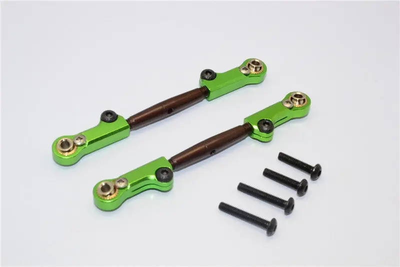 Axial Yeti Spring Steel Steering Anti-Thread Tie Rod With Aluminum Ends - 1Pr Set Green 1