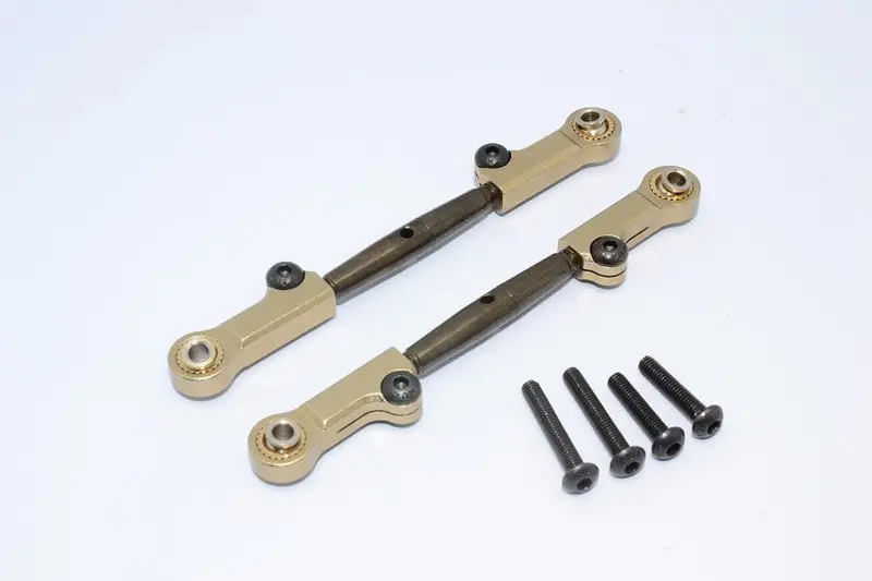 Axial Yeti Spring Steel Steering Anti-Thread Tie Rod With Aluminum Ends - 1Pr Set Titanium 1