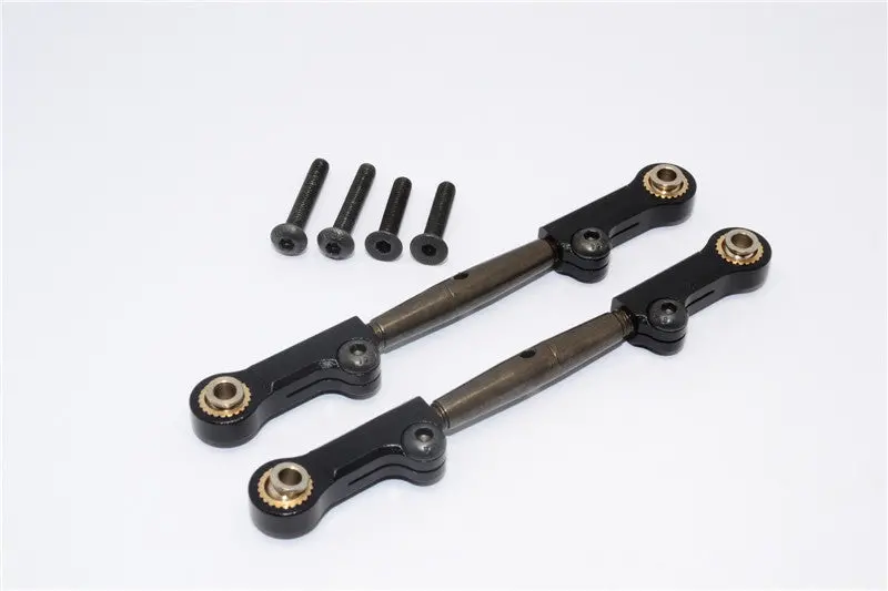 Axial Yeti Spring Steel Upper Anti-Thread Tie Rod With Aluminum Ends - 1Pr Set Black 1