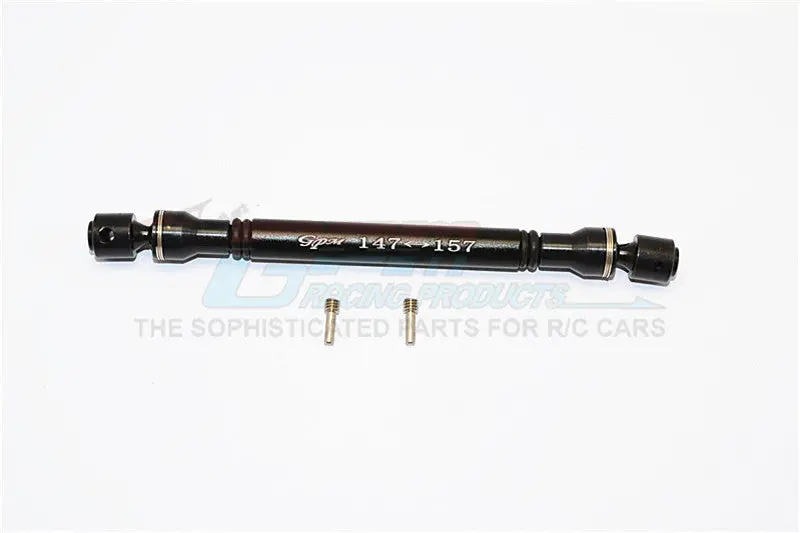 Axial Yeti Steel+Aluminum Rear Main Drive Shaft - 1Pc Set Black 1