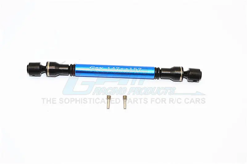 Axial Yeti Steel+Aluminum Rear Main Drive Shaft - 1Pc Set Blue 1