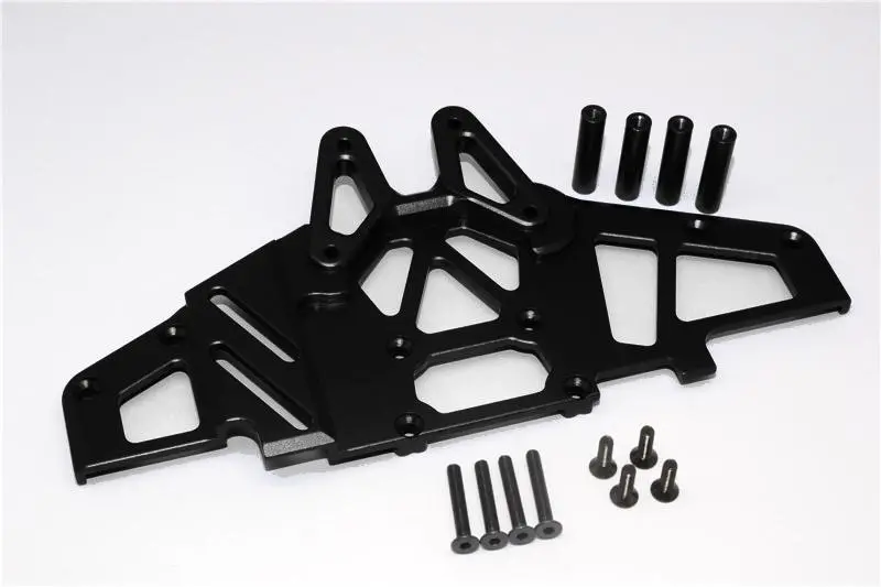 Axial Yeti Xl Monster Buggy Aluminium Front Clip & Skid Plate - 1 Set Black 1