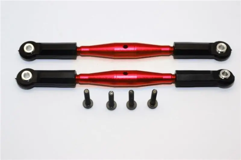Axial Yeti Xl Monster Buggy Aluminium Steering Rod With Plastic Ends - 1Pr Set Red 1