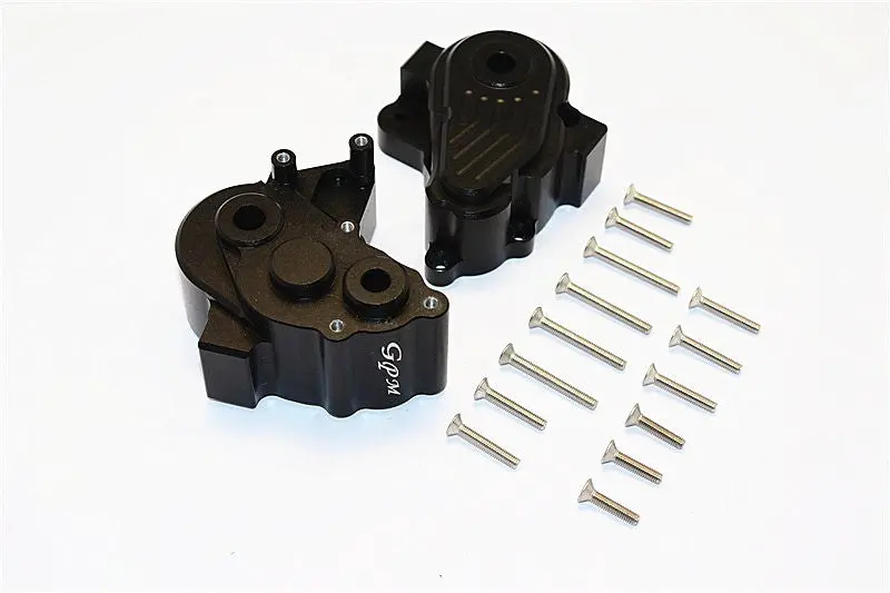 Axial Yeti Xl Monster Buggy Aluminum Center Transmission Case - 1 Set Black 1