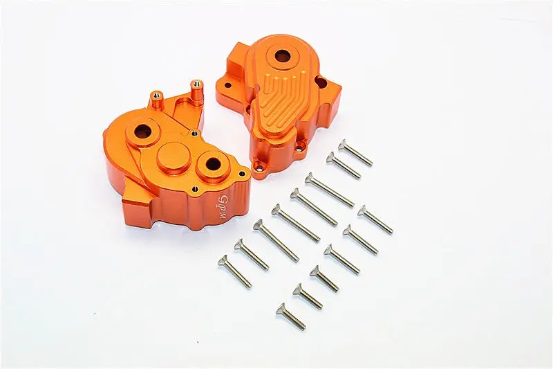 Axial Yeti Xl Monster Buggy Aluminum Center Transmission Case - 1 Set Orange 1