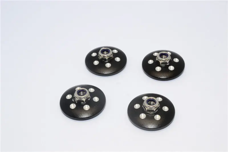 Axial Yeti Xl Monster Buggy Aluminum Extra Size Locking Wheel Washer - 4 Pcs Set Black 1