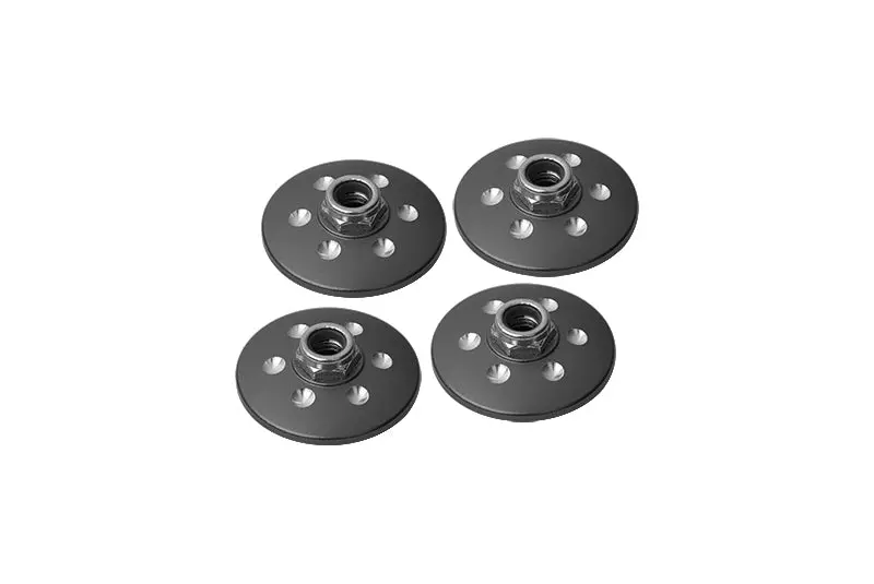 Axial Yeti Xl Monster Buggy Aluminum Extra Size Locking Wheel Washer - 4 Pcs Set Gray Silver 1