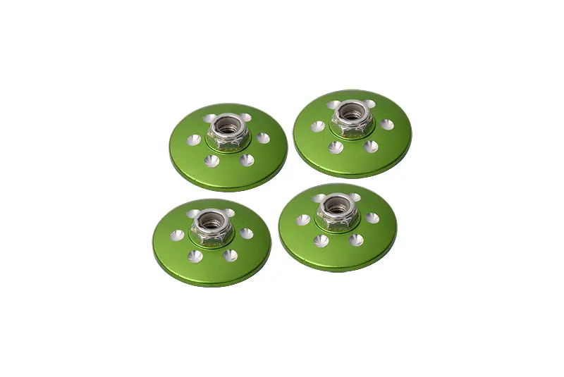 Axial Yeti Xl Monster Buggy Aluminum Extra Size Locking Wheel Washer - 4 Pcs Set Green 1