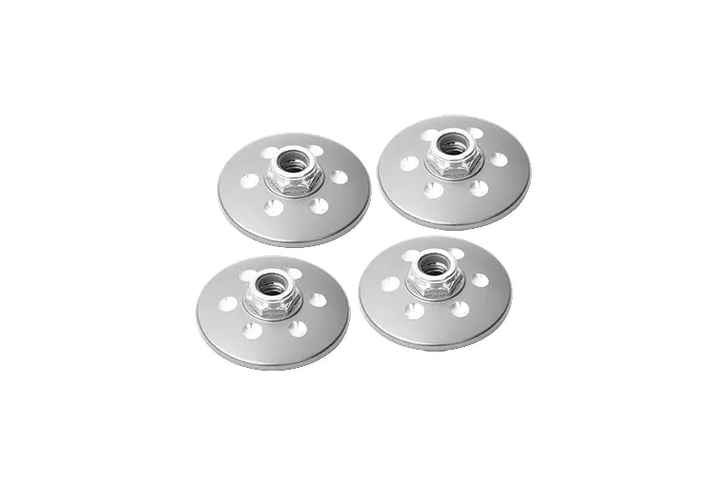 Axial Yeti Xl Monster Buggy Aluminum Extra Size Locking Wheel Washer - 4 Pcs Set Silver 1