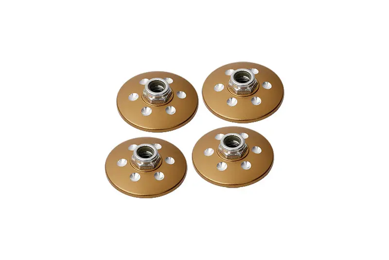 Axial Yeti Xl Monster Buggy Aluminum Extra Size Locking Wheel Washer - 4Pcs Set Titanium 1