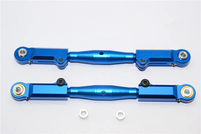 Axial Yeti Xl Monster Buggy Aluminum Front Adjustable Upper Tie Rod - 1Pr Set Blue 1