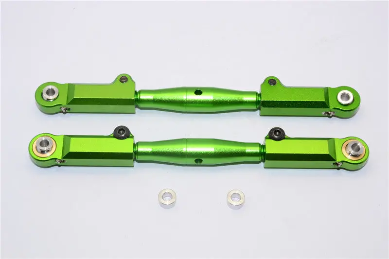 Axial Yeti Xl Monster Buggy Aluminum Front Adjustable Upper Tie Rod - 1Pr Set Green 1