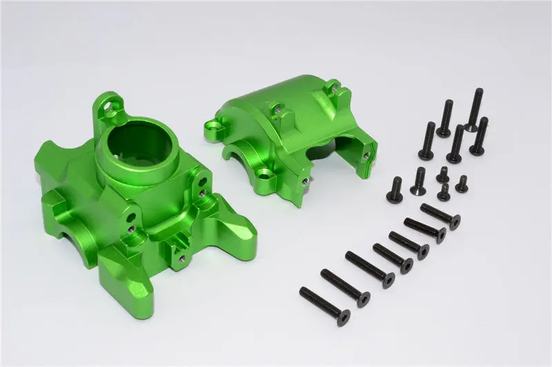 Axial Yeti Xl Monster Buggy Aluminum Front Axle Housing Mount - 1 Set Green 1