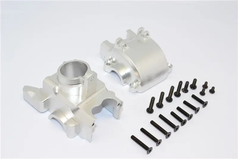 Axial Yeti Xl Monster Buggy Aluminum Front Axle Housing Mount - 1 Set Silver 1
