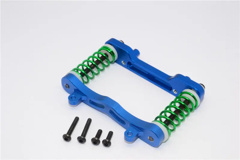 Axial Yeti Xl Monster Buggy Aluminum Front Bumper Absorber - 1 Set Blue 1