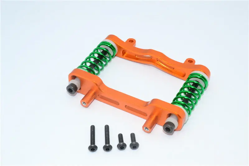 Axial Yeti Xl Monster Buggy Aluminum Front Bumper Absorber - 1 Set Orange 1