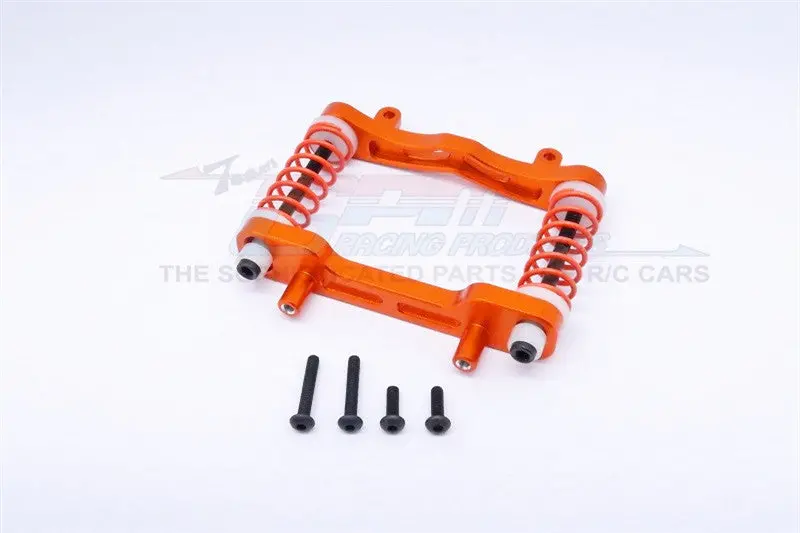Axial Yeti Xl Monster Buggy Aluminum Front Bumper Absorber - 1 Set Orange 1