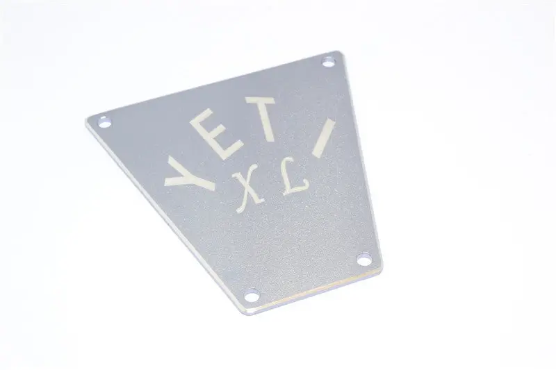 Axial Yeti Xl Monster Buggy Aluminum Front Bumper Plate - 1Pc Gray Silver 1