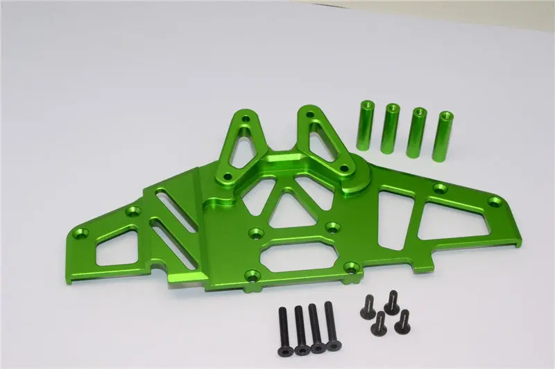Axial Yeti Xl Monster Buggy Aluminum Front Clip & Skid Plate - 1 Set Green 1