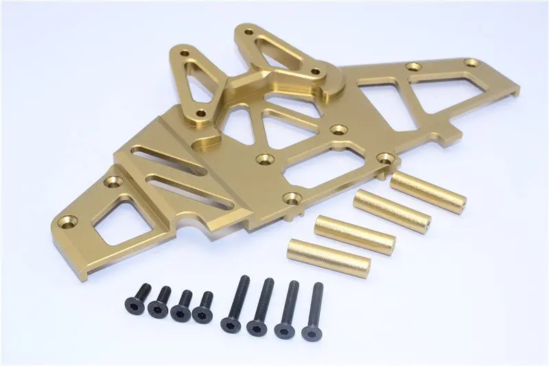 Axial Yeti Xl Monster Buggy Aluminum Front Clip & Skid Plate - 1 Set Titanium 1