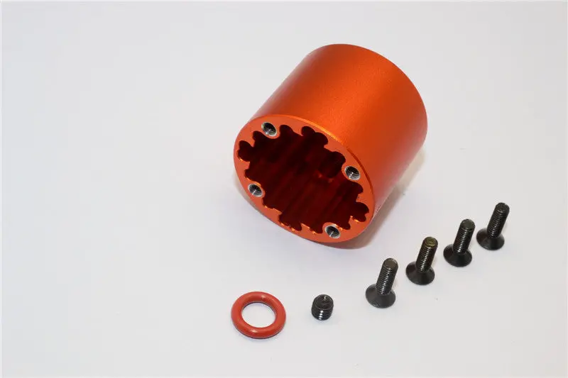 Axial Yeti Xl Monster Buggy Aluminum Front Differential Case - 1Pc Set Orange 1