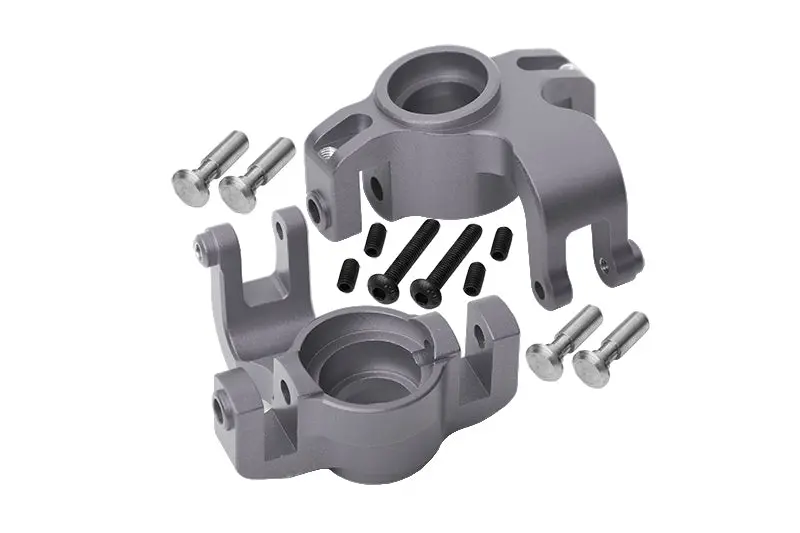 Axial Yeti Xl Monster Buggy Aluminum Front Knuckle Arm - 1Pr Set Gray Silver 1
