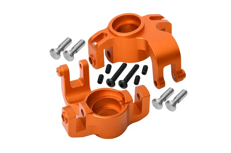 Axial Yeti Xl Monster Buggy Aluminum Front Knuckle Arm - 1Pr Set Orange 1