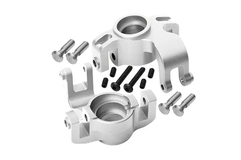Axial Yeti Xl Monster Buggy Aluminum Front Knuckle Arm - 1Pr Set Silver 1