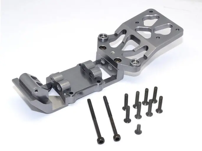 Axial Yeti Xl Monster Buggy Aluminum Front Lower Arm Bulk - 2Pcs Set Gray Silver 1