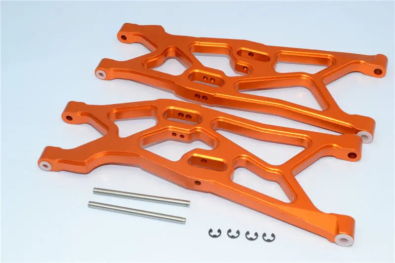 Axial Yeti Xl Monster Buggy Aluminum Front Lower Suspension Arm - 1Pr Set Orange 1