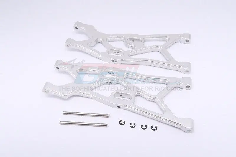 Axial Yeti Xl Monster Buggy Aluminum Front Lower Suspension Arm - 1Pr Set Silver 1