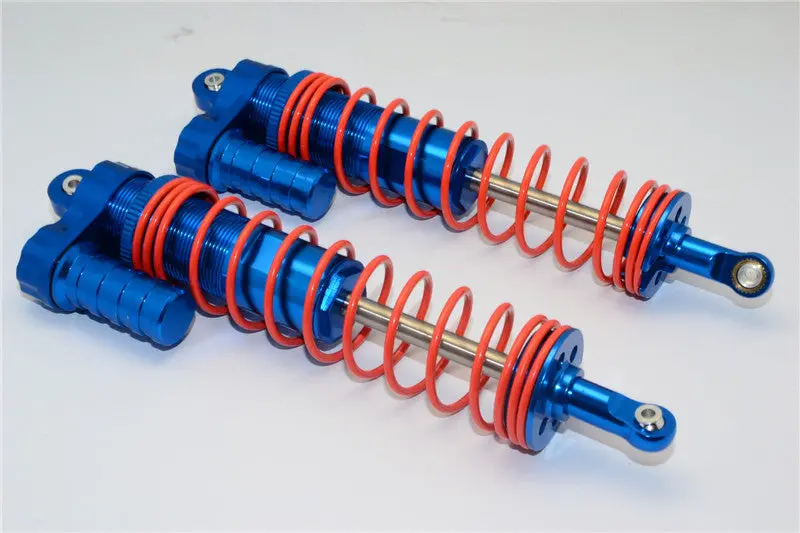 Axial Yeti Xl Monster Buggy Aluminum Front/Rear Adjustable L-Shape Damper (150Mm) With 6Mm Steel Shaft - 1Pr Blue 1