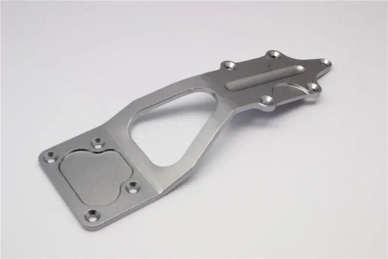 Axial Yeti Xl Monster Buggy Aluminum Front Upper Brace - 1Pc Gray Silver 1