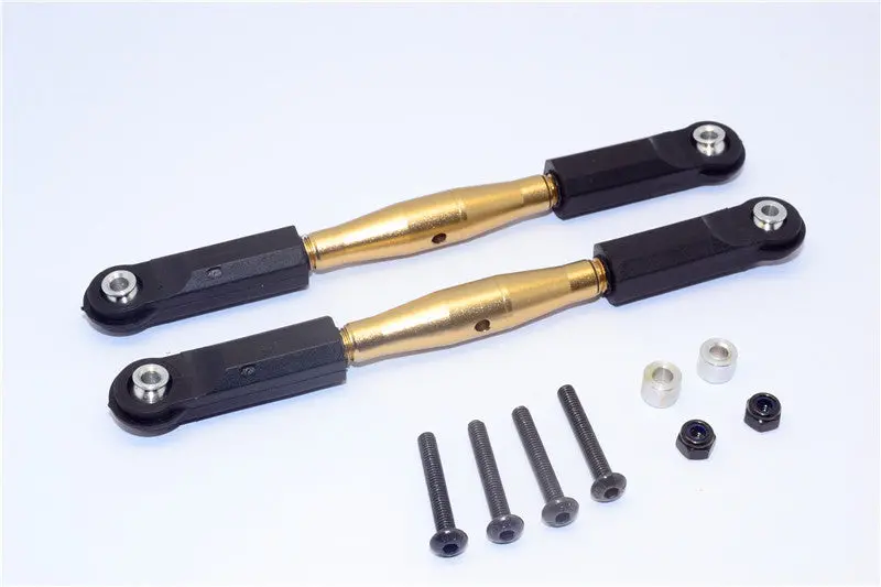 Axial Yeti Xl Monster Buggy Aluminum Front Upper Tie Rod With Plastic Ends - 1Pr Set Titanium 1