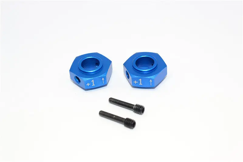 Axial Yeti Xl Monster Buggy Aluminum Hex Adapter (+1Mm Thickness) - 2 Pcs Set Blue 1