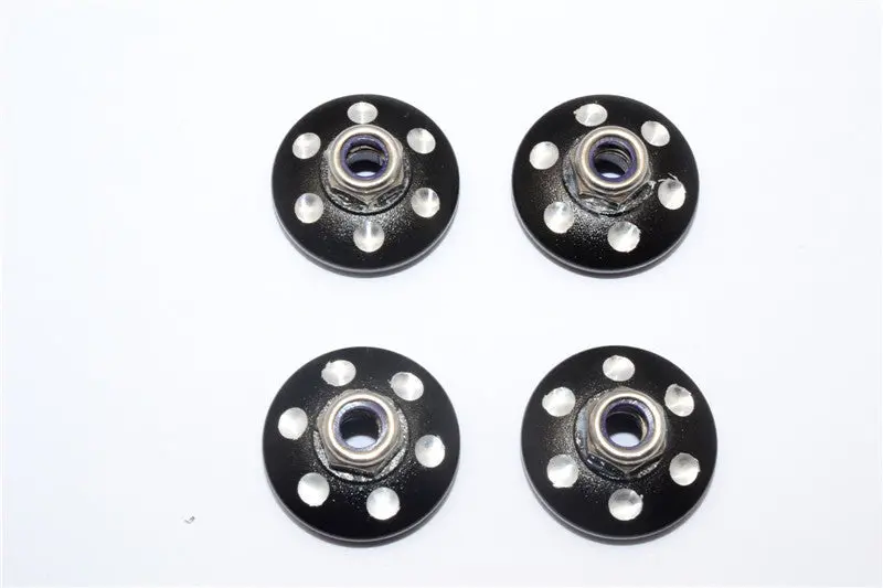 Axial Yeti Xl Monster Buggy Aluminum Locking Wheel Washer - 4 Pcs Set Black 1