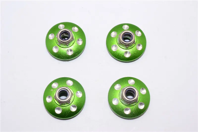 Axial Yeti Xl Monster Buggy Aluminum Locking Wheel Washer - 4 Pcs Set Green 1