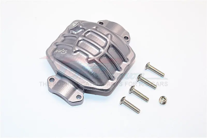 Axial Yeti Xl Monster Buggy Aluminum Rear Axle Cover - 1Pc Set Gray Silver 1