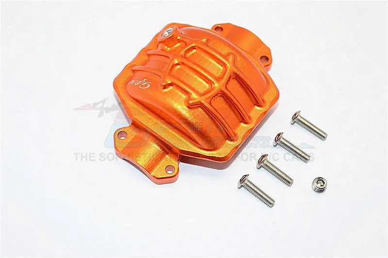 Axial Yeti Xl Monster Buggy Aluminum Rear Axle Cover - 1Pc Set Orange 1