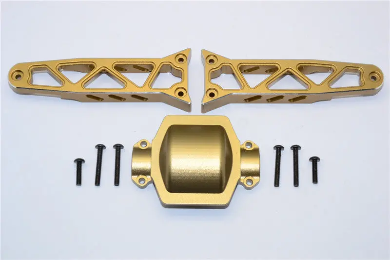 Axial Yeti Xl Monster Buggy Aluminum Rear Axle Housing Mount - 3Pcs Set Titanium 1