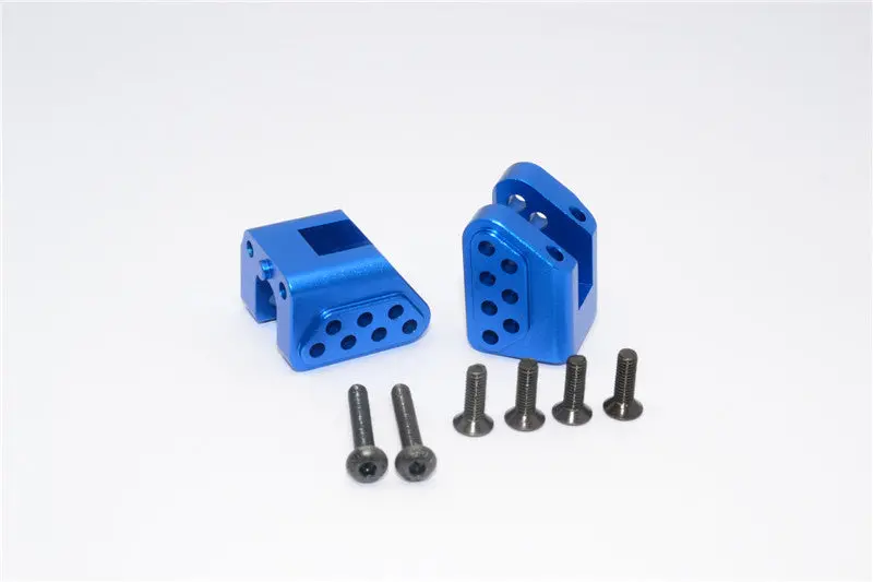 Axial Yeti Xl Monster Buggy Aluminum Rear Chassis Links Mount - 2 Pcs Set Blue 1