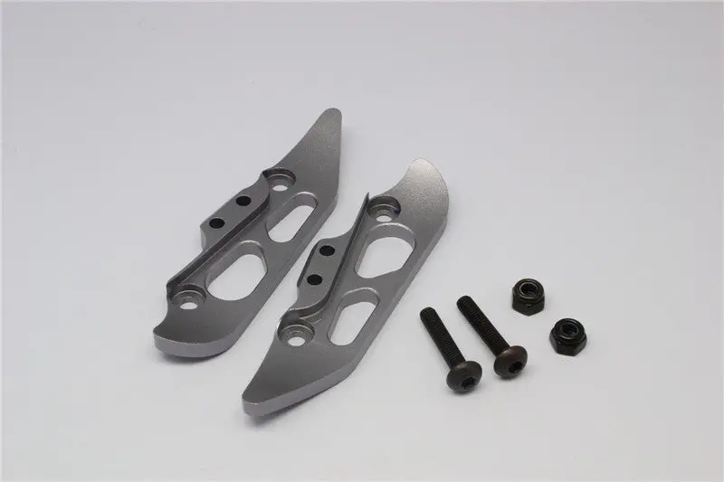 Axial Yeti Xl Monster Buggy Aluminum Rear Damper Mount - 2Pcs Set Gray Silver 1
