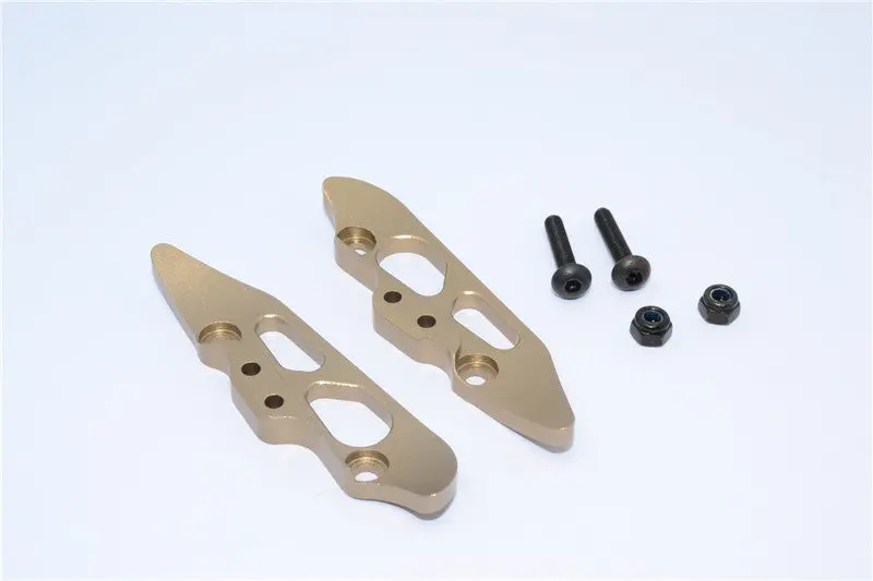 Axial Yeti Xl Monster Buggy Aluminum Rear Damper Mount - 2Pcs Set Titanium 1