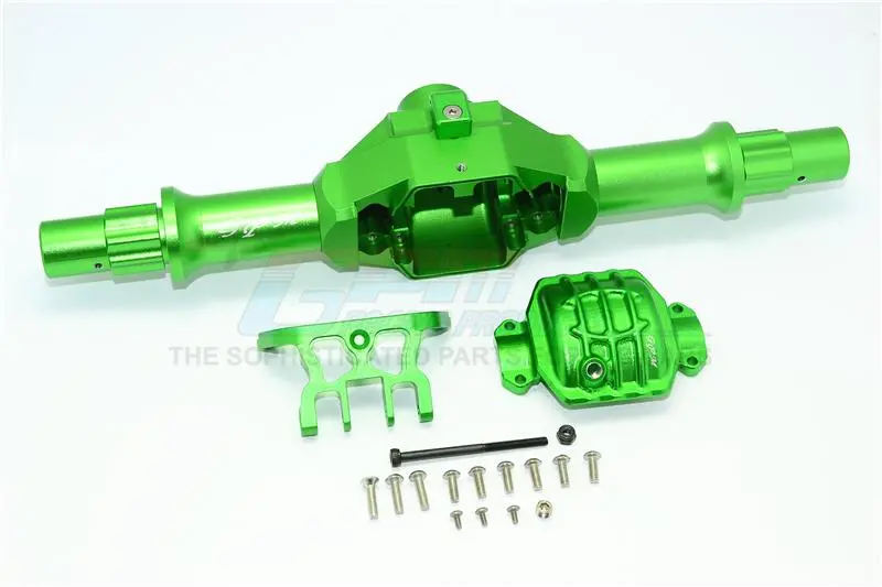 Axial Yeti Xl Monster Buggy Aluminum Rear Gear Box (With Cover) - 1 Set Green 1
