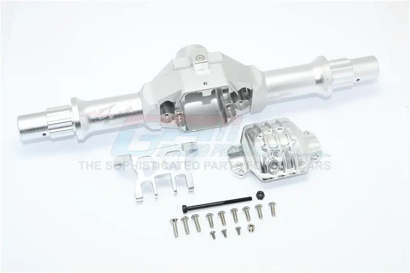 Axial Yeti Xl Monster Buggy Aluminum Rear Gear Box (With Cover) - 1 Set Silver 1