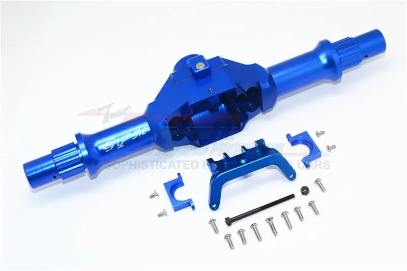 Axial Yeti Xl Monster Buggy Aluminum Rear Gear Box (Without Cover) - 1 Set Blue 1