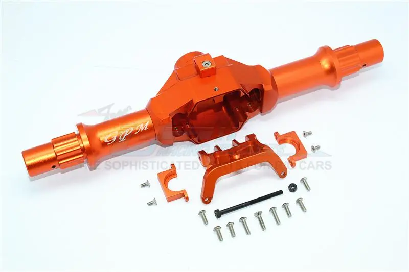 Axial Yeti Xl Monster Buggy Aluminum Rear Gear Box (Without Cover) - 1 Set Orange 1