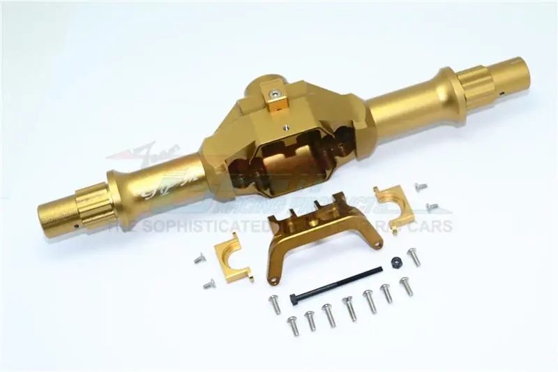 Axial Yeti Xl Monster Buggy Aluminum Rear Gear Box (Without Cover) - 1 Set Titanium 1